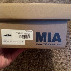 MIA Cardboard Shoe Box with Bold Navy Logo